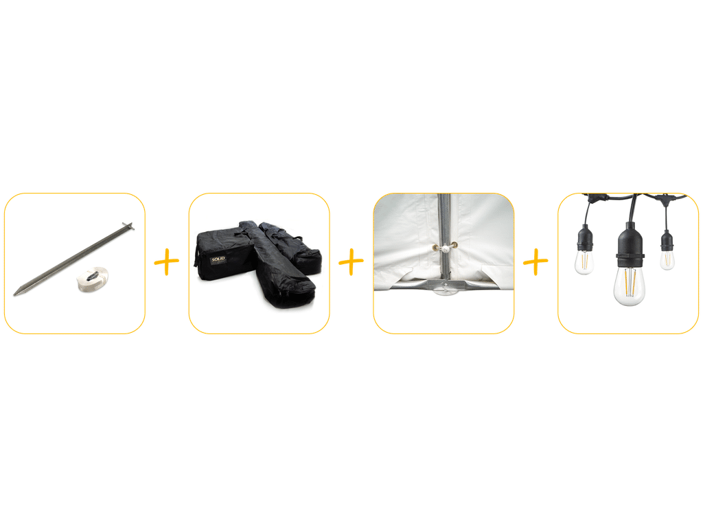 Voordeelpakket voor partytent 3 x 3 m pvc pro