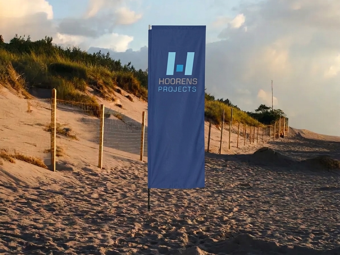 Beachflag Rechthoekig - Dubbelzijdige druk 1 Beachflag rechthoekig